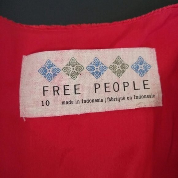 Free People Red Velvet/Chiffon Ballerina Dress - Picture 7 of 12